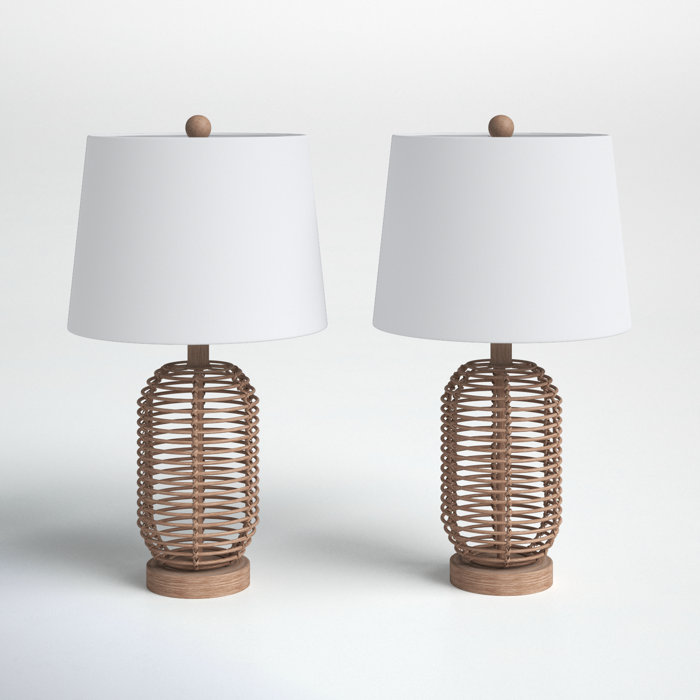 Mistana™ Arcola Wicker/Rattan Table Lamp & Reviews Wayfair